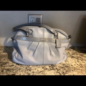 Beautiful baby blue Coach diaper bag